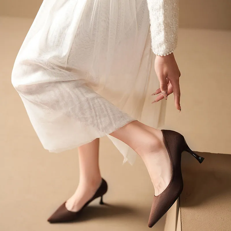 Than Than Me Slim Heel High Heels Women's-7