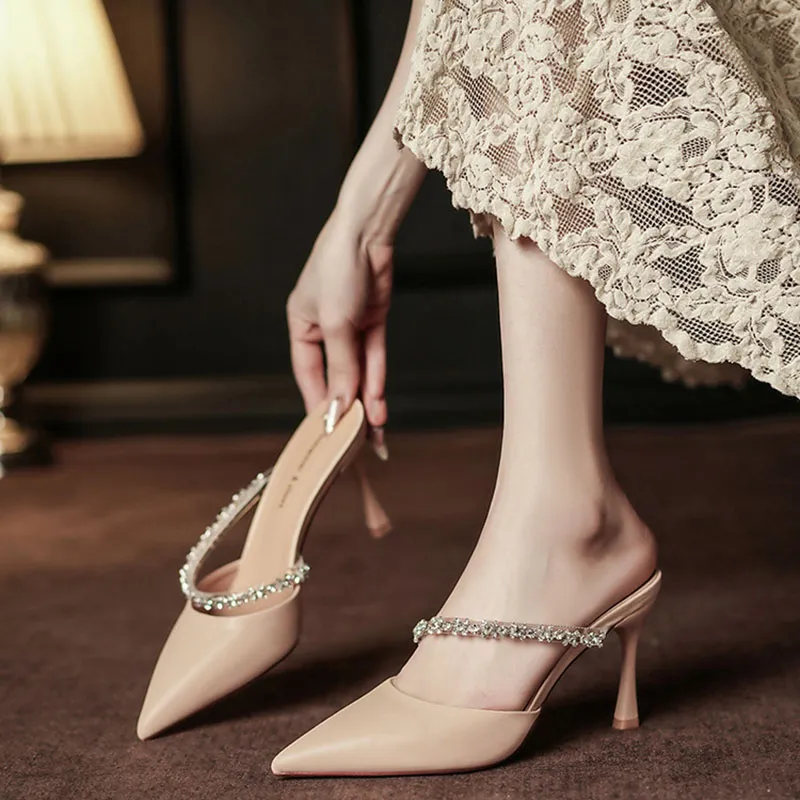 Than Than Me Slim Heel High Heels Women's-6