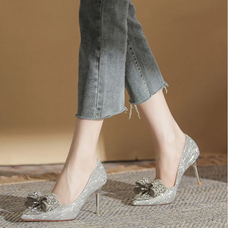 Than Than Me Slim Heel High Heels Women's-3