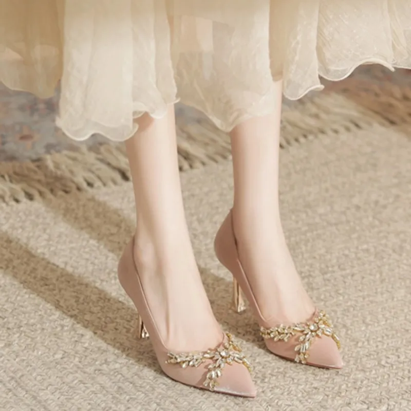 Than Than Me Slim Heel High Heels Women's-5