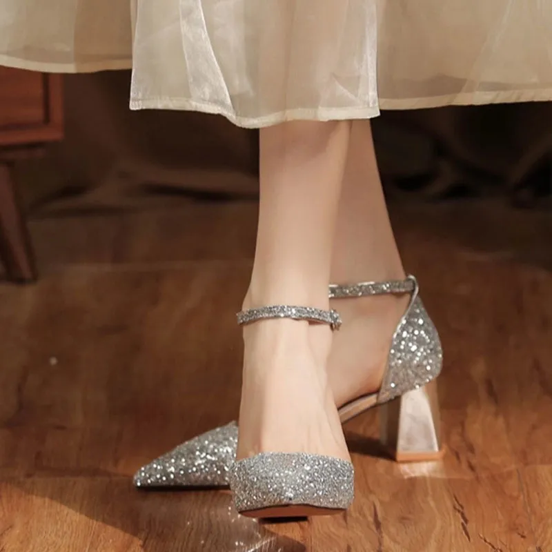 Than Than Me Chunky Heel High Heels Women's-3