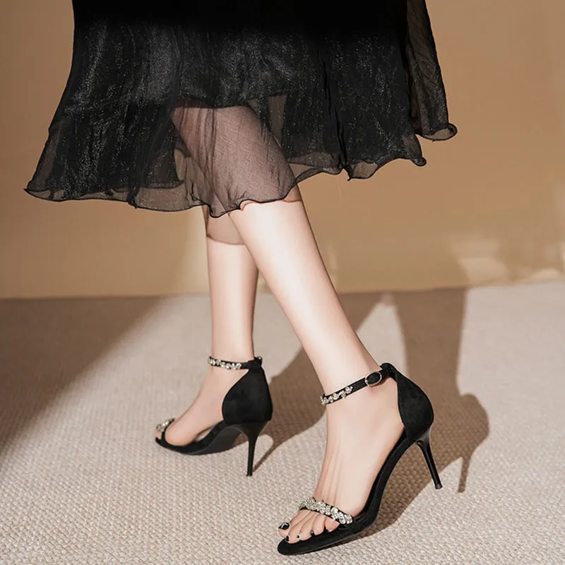Than Than Me Slim Heel High Heels Women's-5