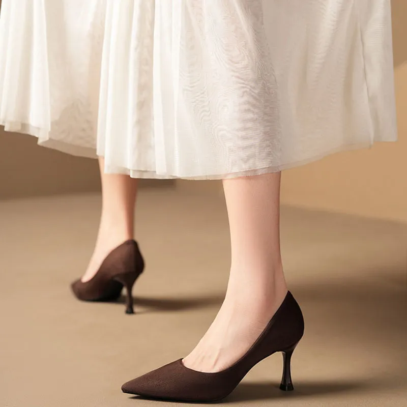 Than Than Me Slim Heel High Heels Women's-5