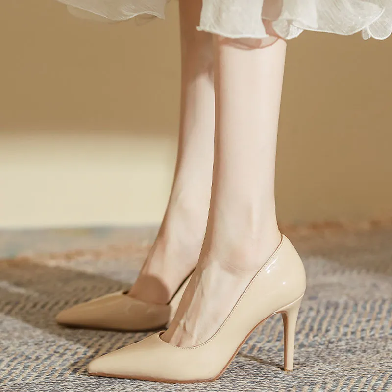 Than Than Me Slim Heel High Heels Women's-6