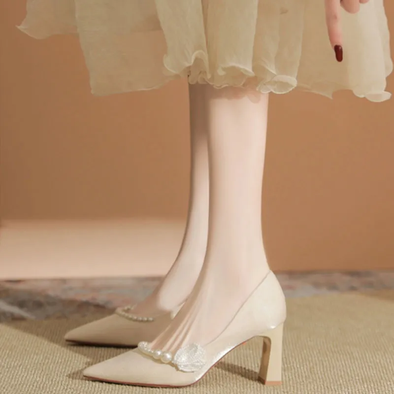 Than Than Me High Heels Women's Champagne-3