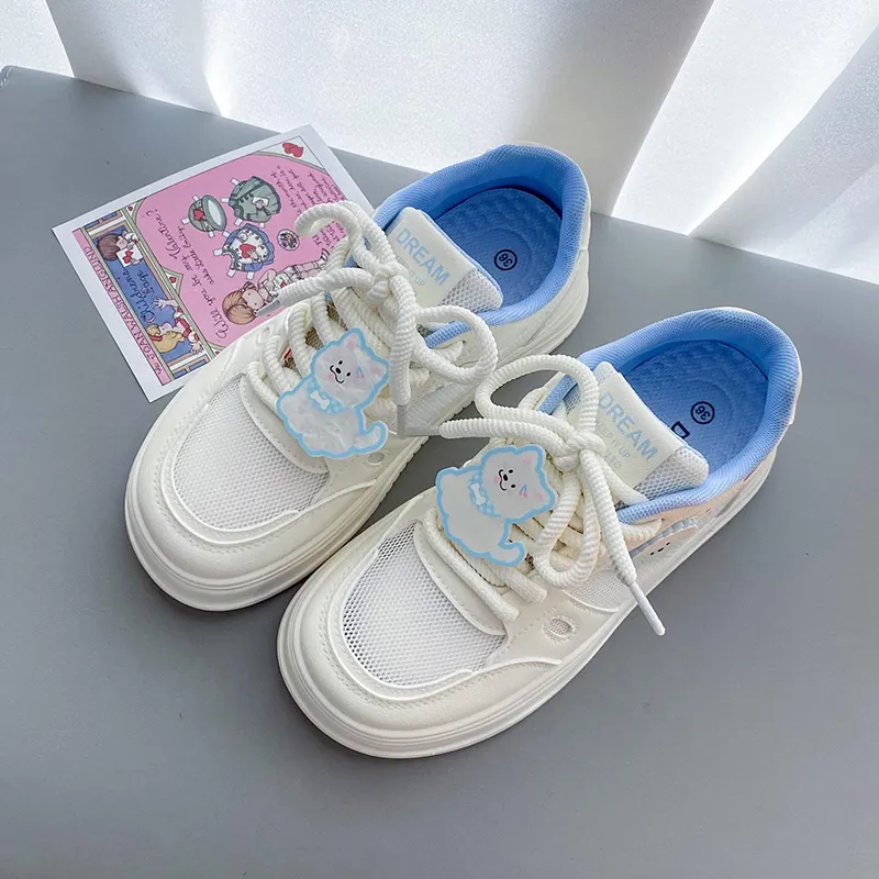 Than Than Me Slip Resistant Height Increasing Low Top Skateboard Shoes Women's-5