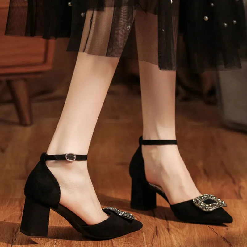 Than Than Me Chunky Heel High Heels Women's-2