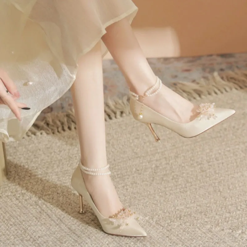Than Than Me Slim Heel High Heels Women's-11