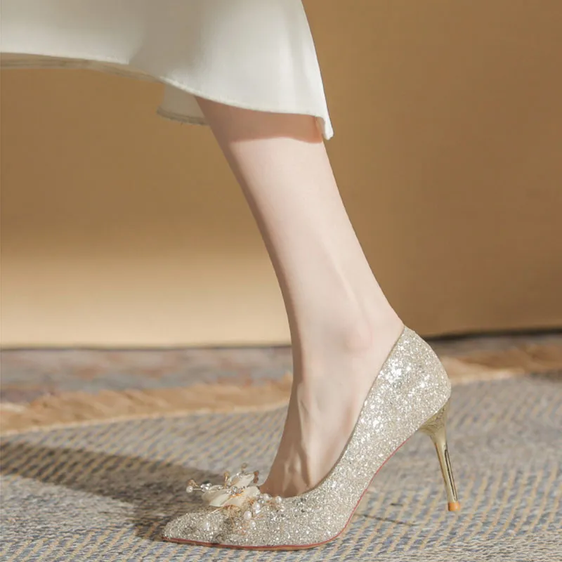 Than Than Me Slim Heel High Heels Women's-9
