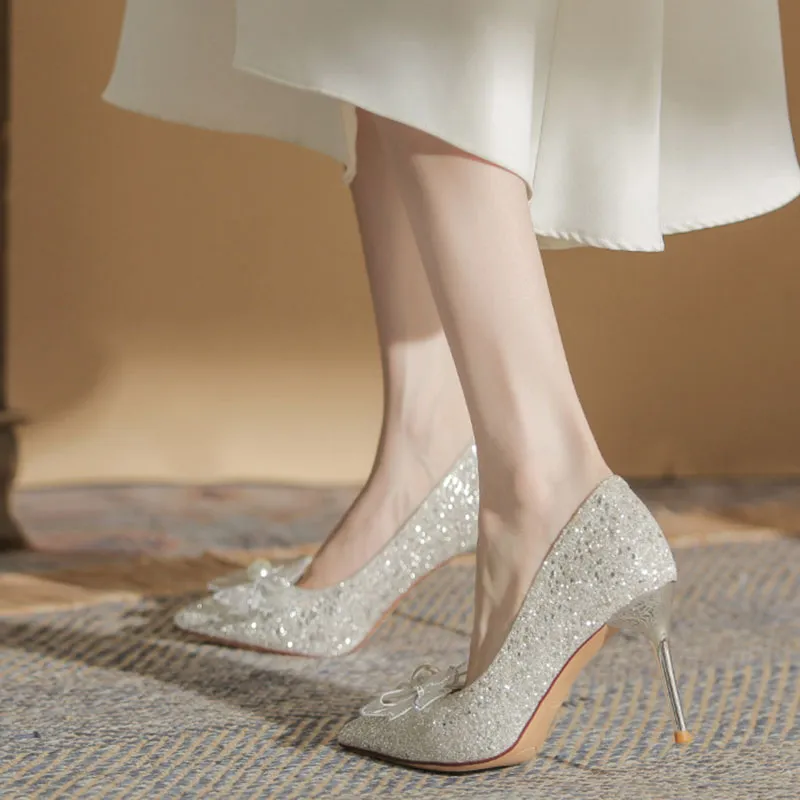 Than Than Me Slim Heel High Heels Women's-5