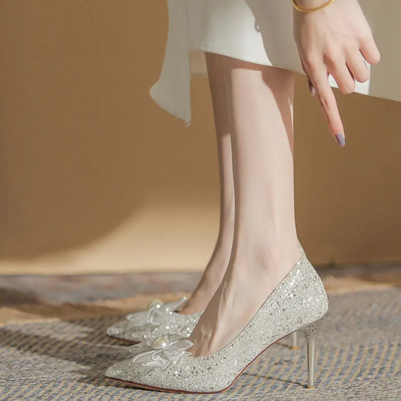 Than Than Me Slim Heel High Heels Women's-6