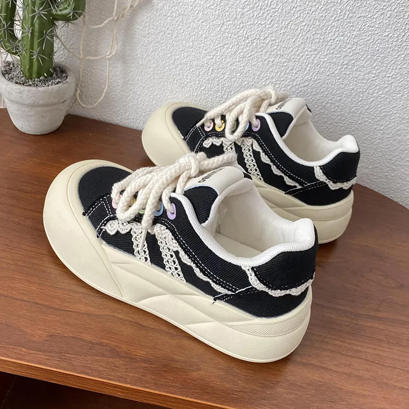 Than Than Me Non-slip Lightweight Low-Top Skateboard Shoes Women's-11
