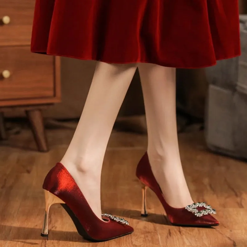 Than Than Me Slim Heel High Heels Women's-3