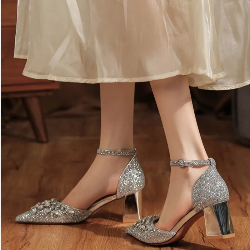 Than Than Me Chunky Heel High Heels Women's-1
