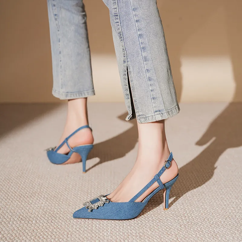 Than Than Me Slim Heel High Heels Women's-6