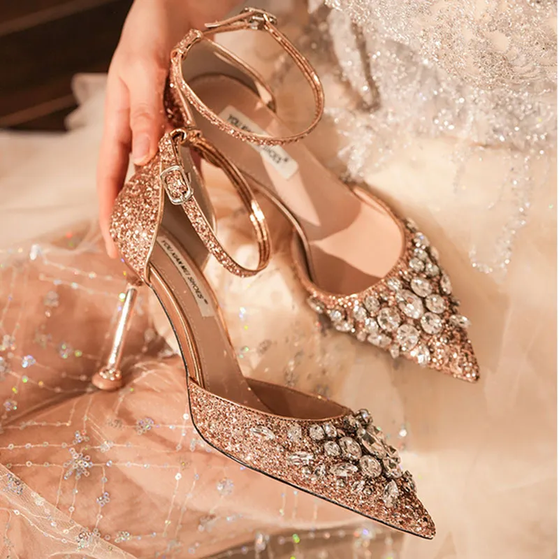 Than Than Me Slim Heel High Heels Women's-7