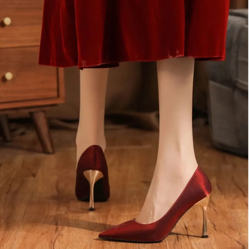 Than Than Me Slim Heel High Heels Women's-9