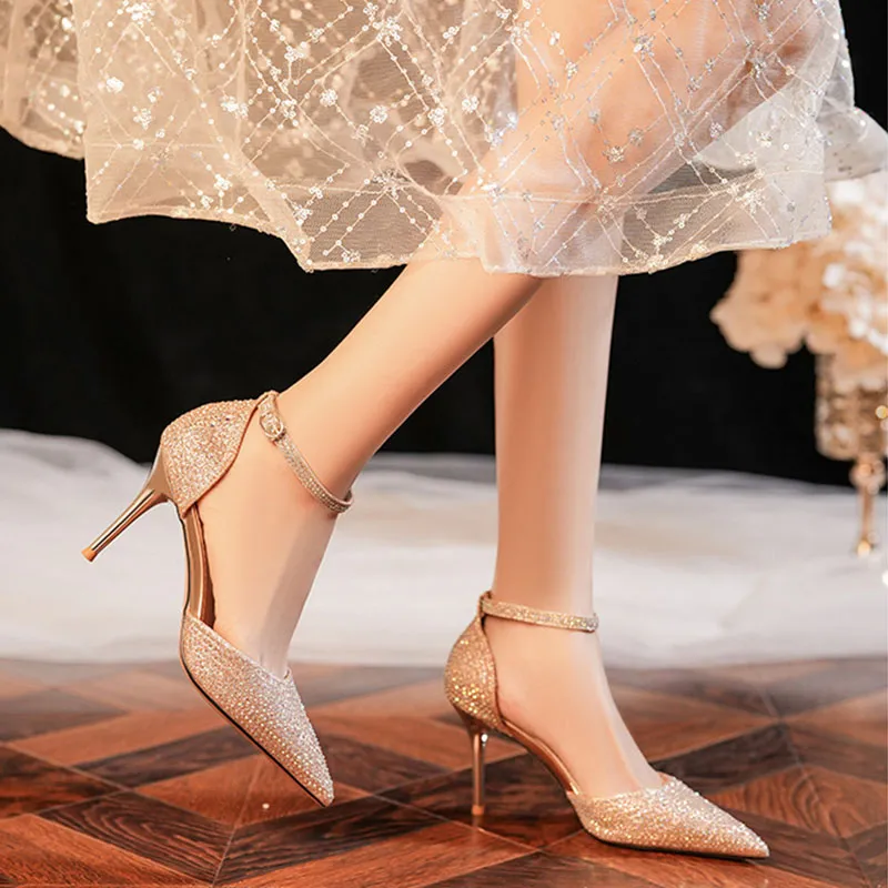 Than Than Me Slim Heel High Heels Women's-7