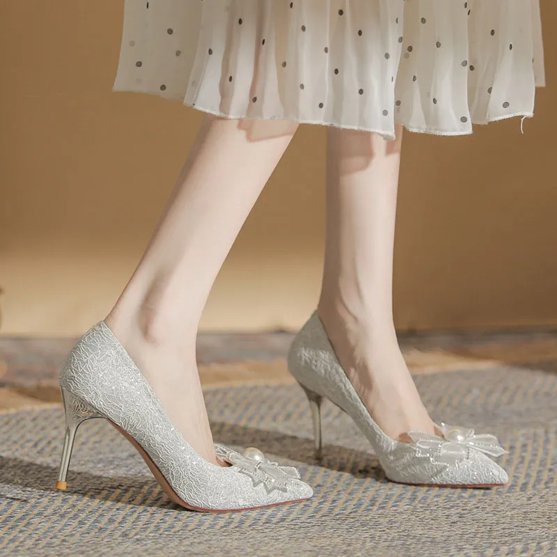 Than Than Me Slim Heel High Heels Women's-3
