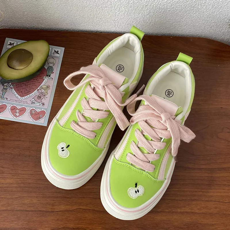 Than Than Me Slip Resistant Low Top Skateboard Shoes Women's-17