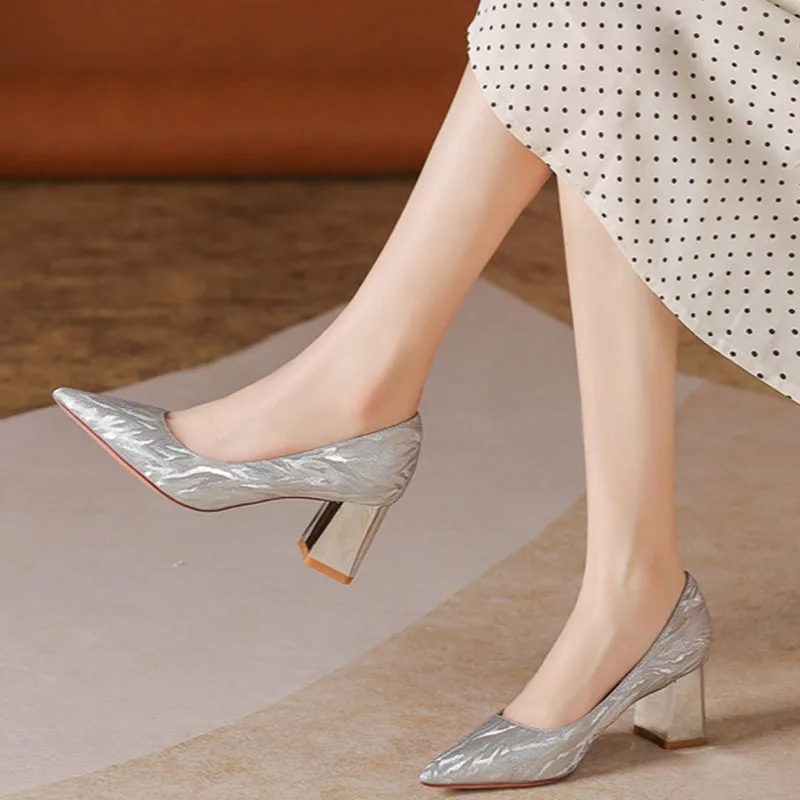 Than Than Me Chunky Heel High Heels Women's-2