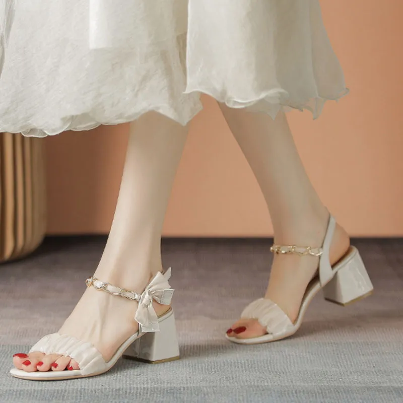 Than Than Me One Strap Sandals Women's Apricot-2