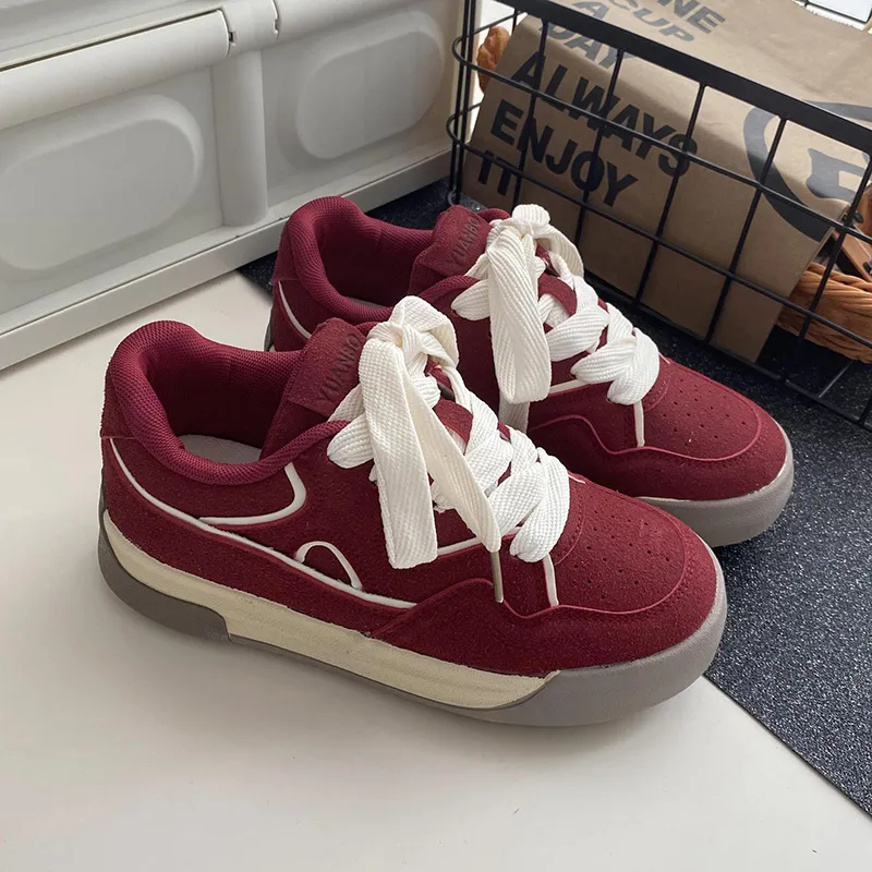 Than Than Me Anti-Slip And Wear-Resistant Breathable Low-Top Skateboard Shoes Women's-10