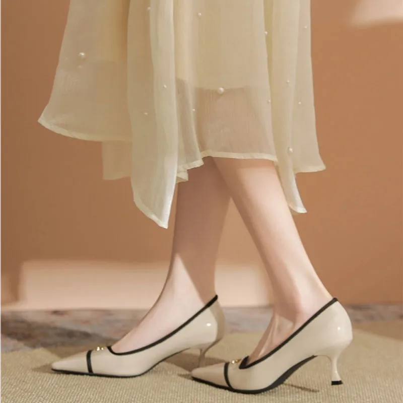 Than Than Me Slim Heel High Heels Women's-5