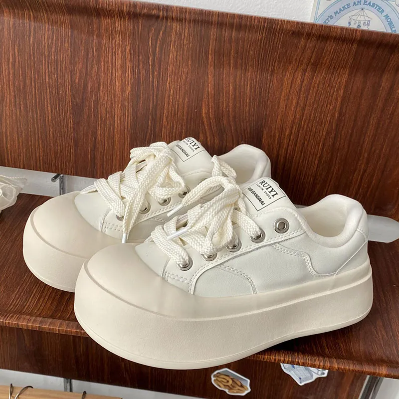 Than Than Me Skateboard Shoes Women's Beige-3