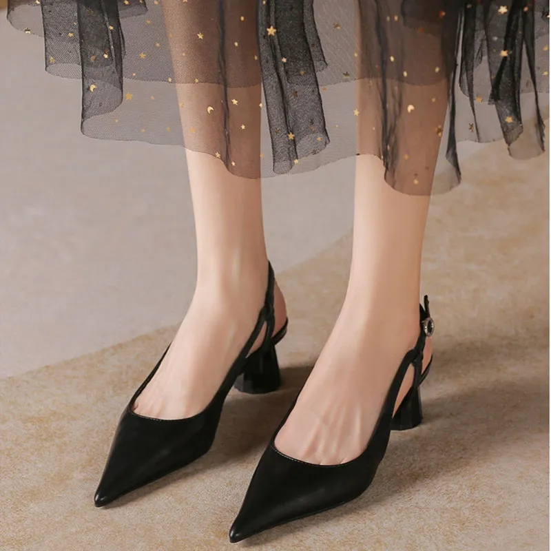 Than Than Me Chunky Heel High Heels Women's-5