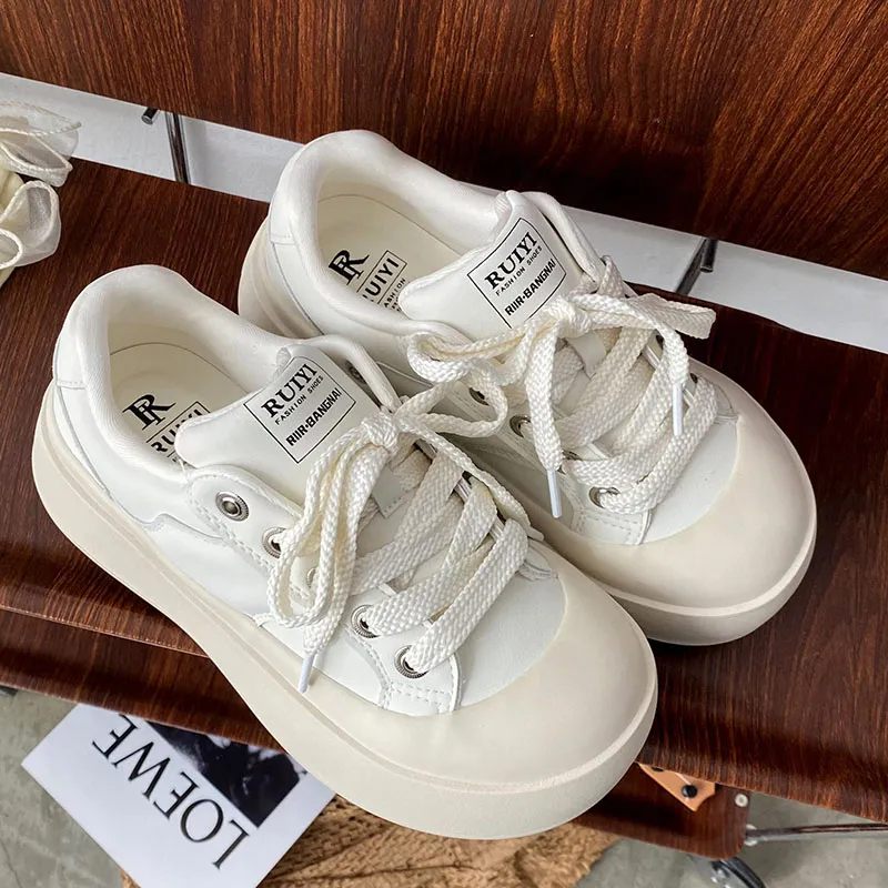 Than Than Me Skateboard Shoes Women's Beige-2