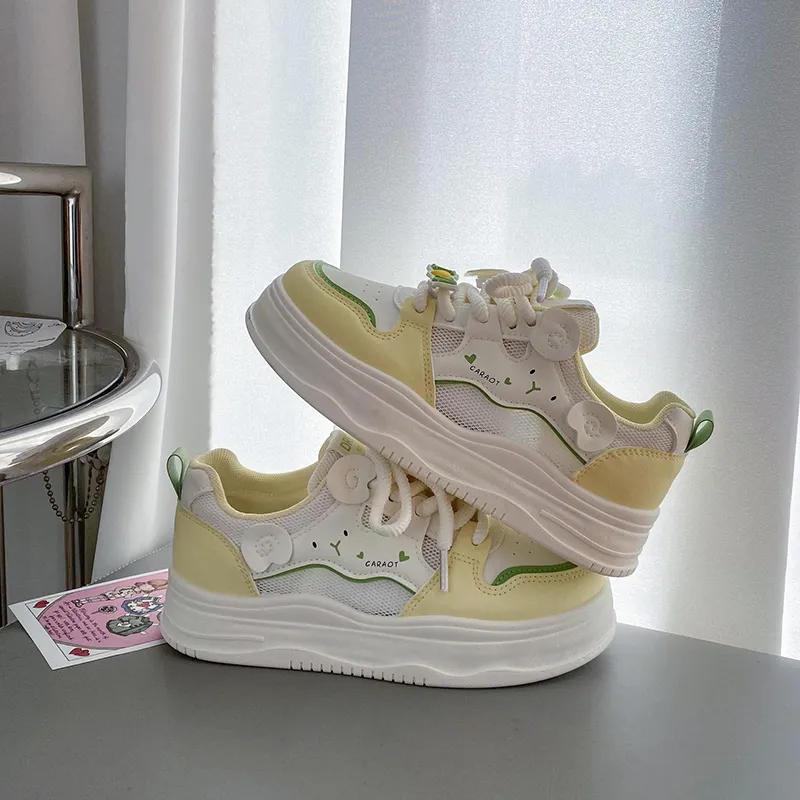 Than Than Me Slip Resistant Breathable Low Top Skateboard Shoes Women's-7
