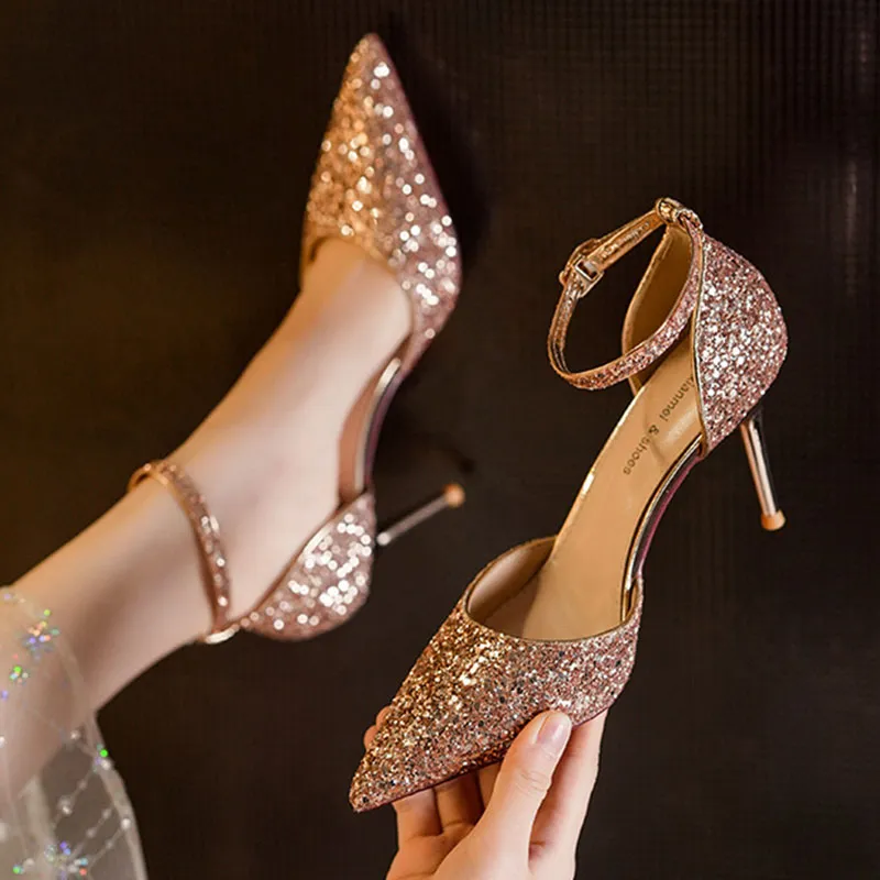 Than Than Me Slim Heel High Heels Women's-9