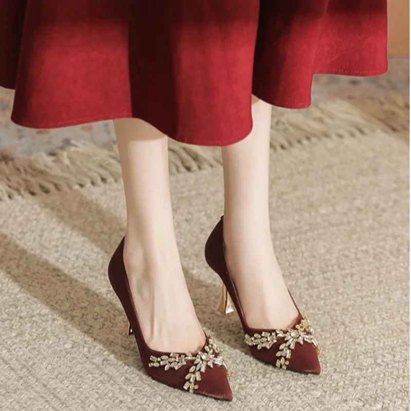 Than Than Me Slim Heel High Heels Women's-9