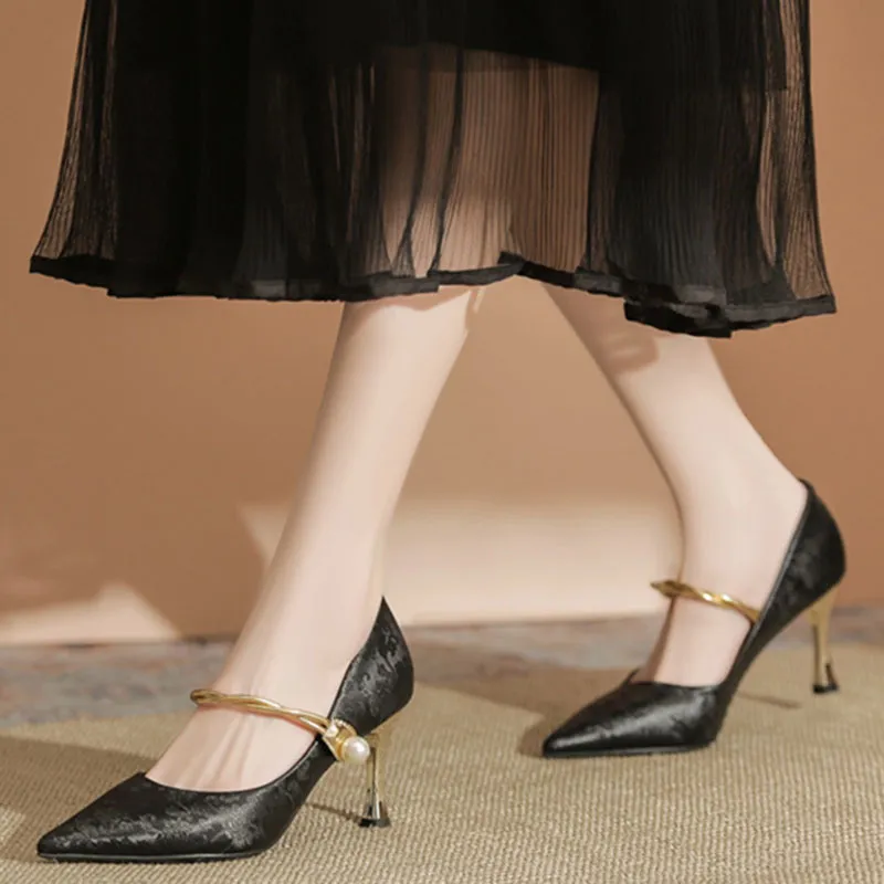 Than Than Me Slim Heel High Heels Women's-3