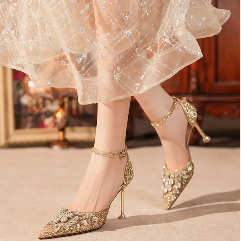 Than Than Me Slim Heel High Heels Women's-11