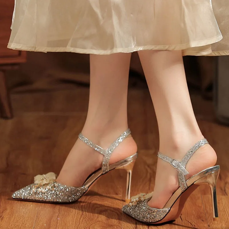 Than Than Me Slim Heel High Heels Women's-6