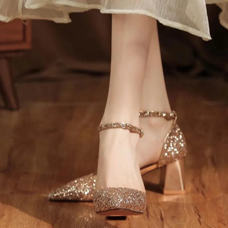 Than Than Me Chunky Heel High Heels Women's-15