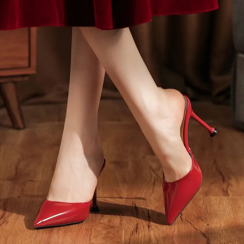 Than Than Me Slim Heel High Heels Women's-9
