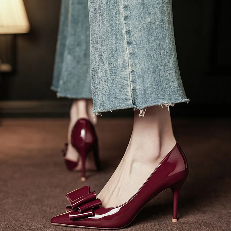 Than Than Me Slim Heel High Heels Women's-11