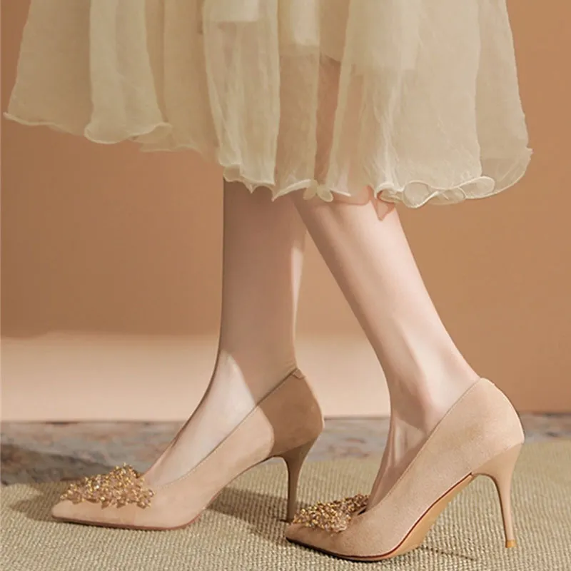 Than Than Me Slim Heel High Heels Women's-7