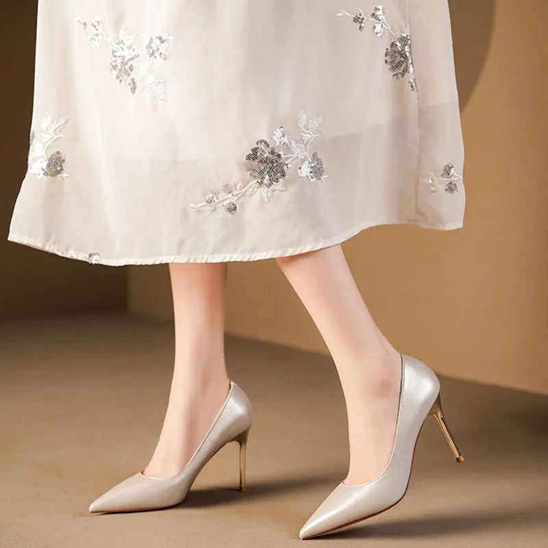 Than Than Me Slim Heel High Heels Women's-11