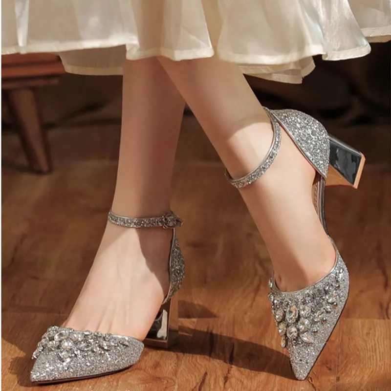 Than Than Me Chunky Heel High Heels Women's-2