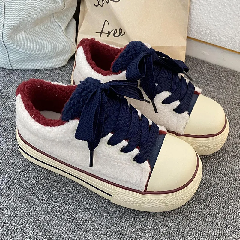 Than Than Me Warm Slip-Resistant Low-Top Skateboard Shoes Women's-10