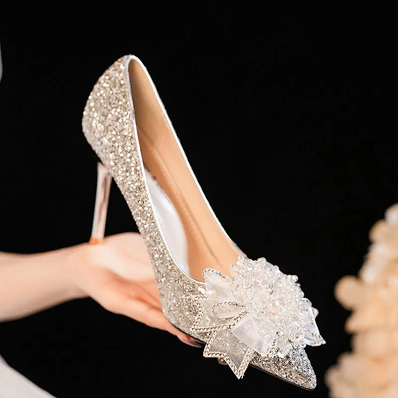 Than Than Me Slim Heel High Heels Women's-5
