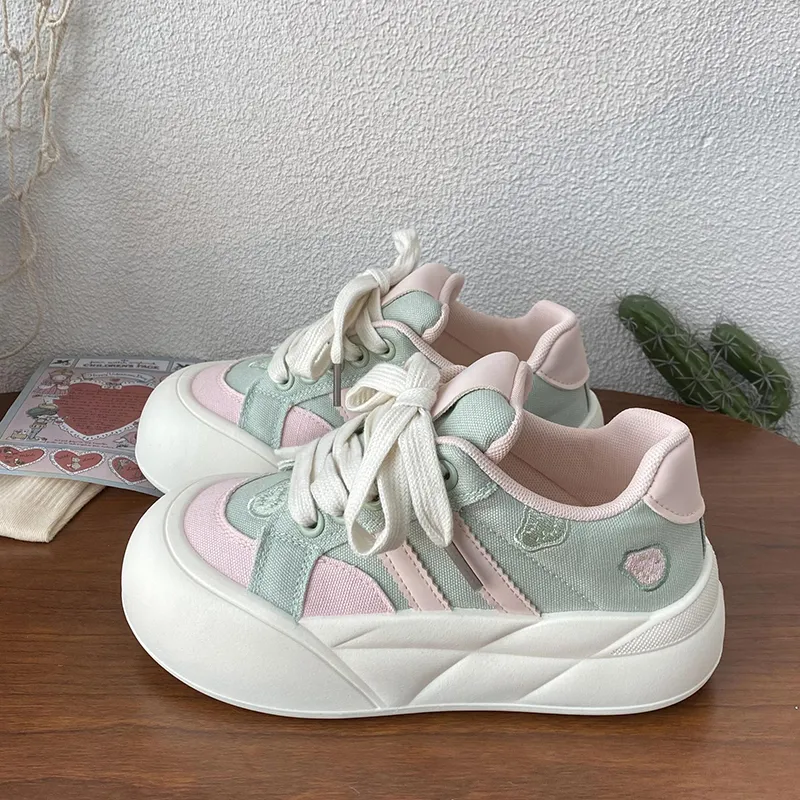 Than Than Me Slip Resistant Low Top Skateboard Shoes Women's-6