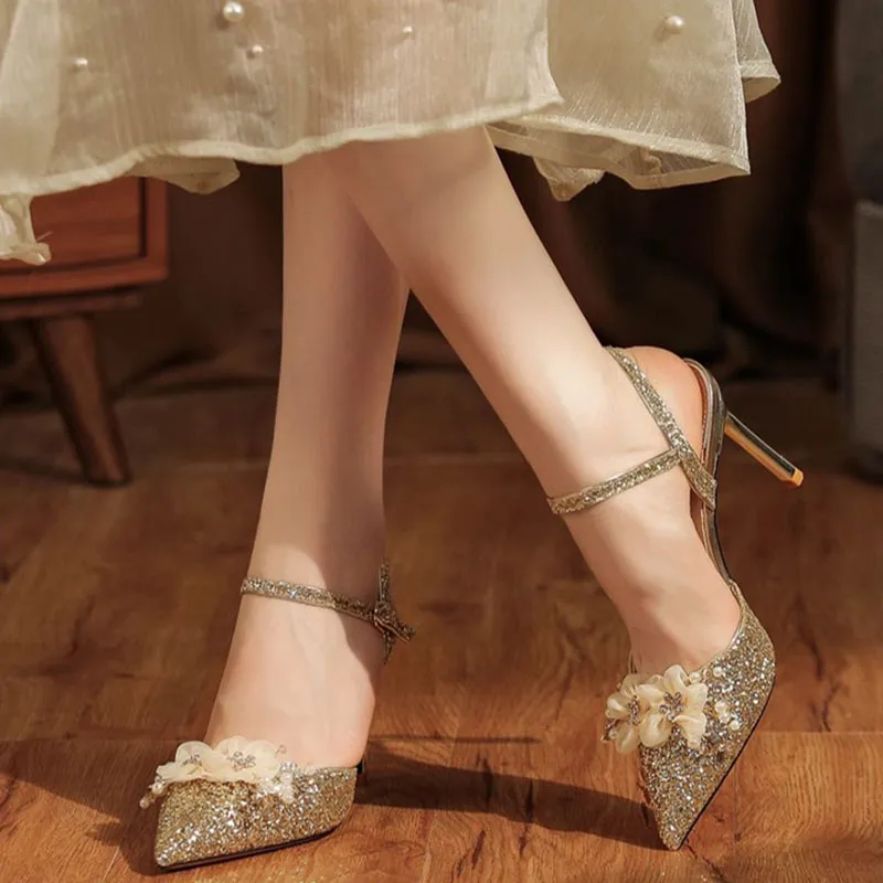 Than Than Me Slim Heel High Heels Women's-3