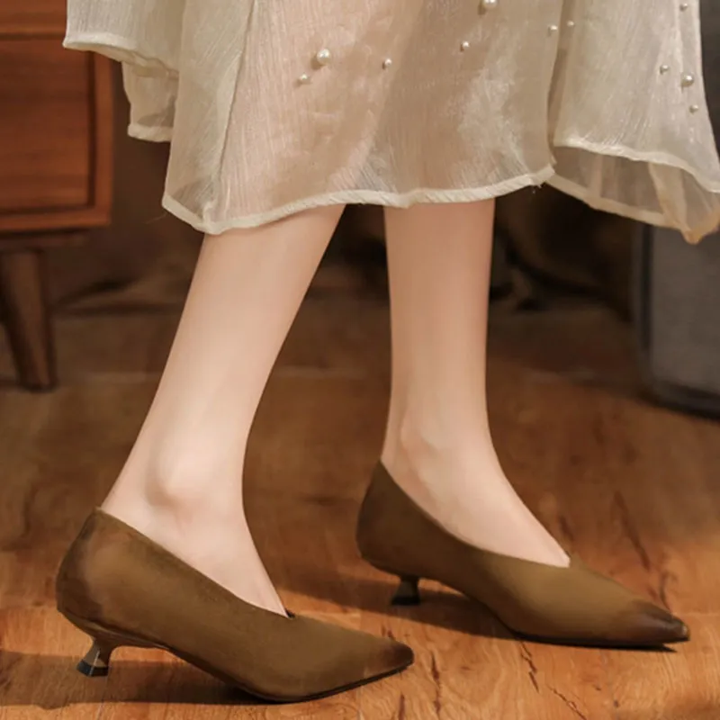 Than Than Me Slim Heel High Heels Women's-11