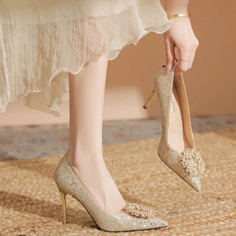 Than Than Me Slim Heel High Heels Women's-3