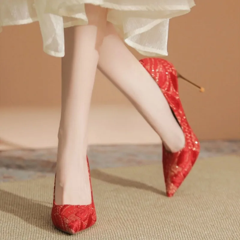 Than Than Me Slim Heel High Heels Women's-5